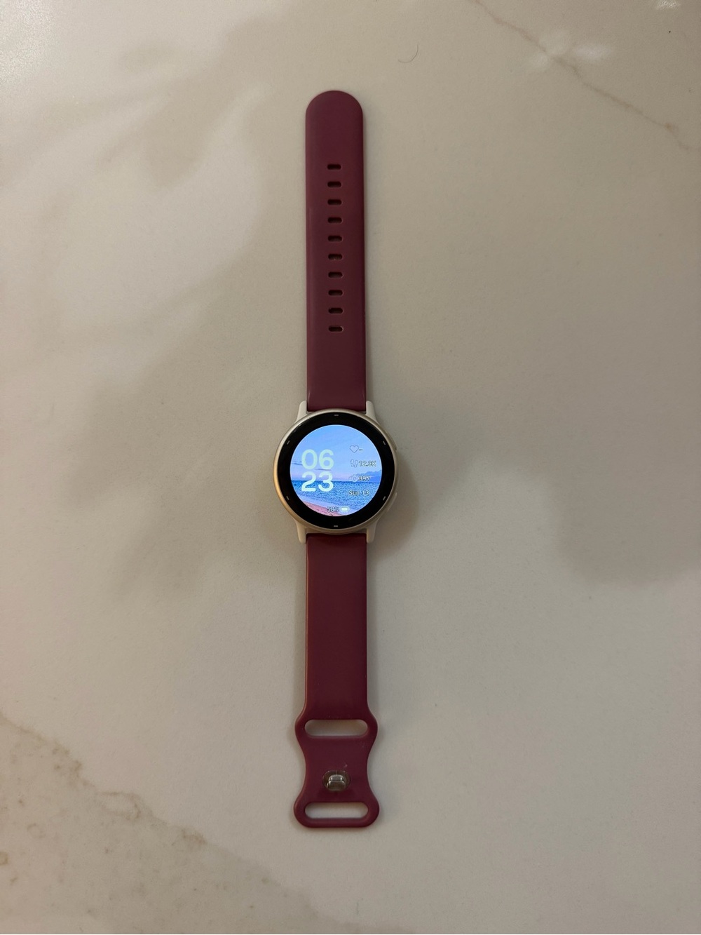 Garmin Vivoactive 5 with charging cord